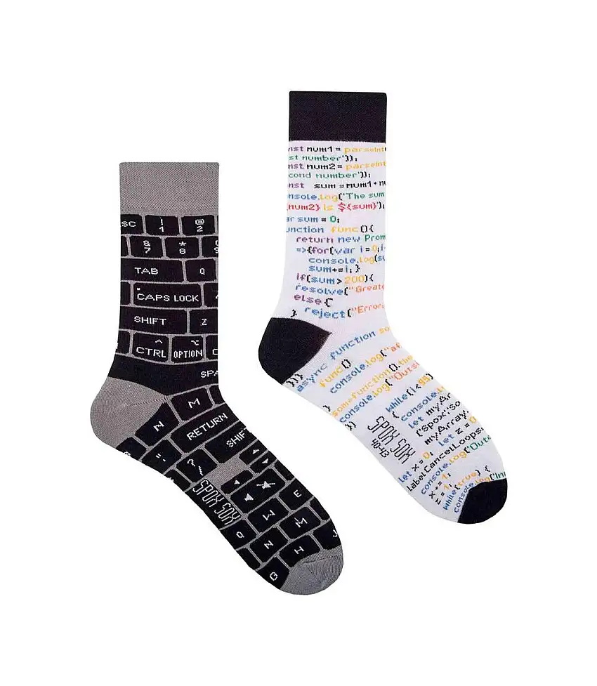 1 Pack Unisex Mismatched Novelty Odd Socks - IT Developer