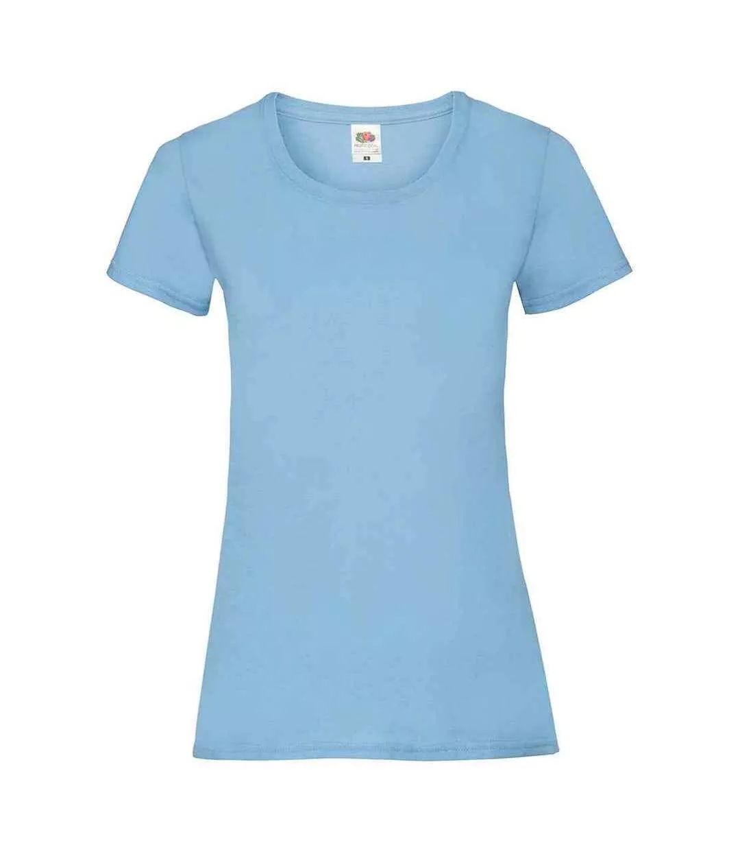 Womens/ladies Valueweight Heather Lady Fit T-shirt Sky Blue Fruit Of The Loom