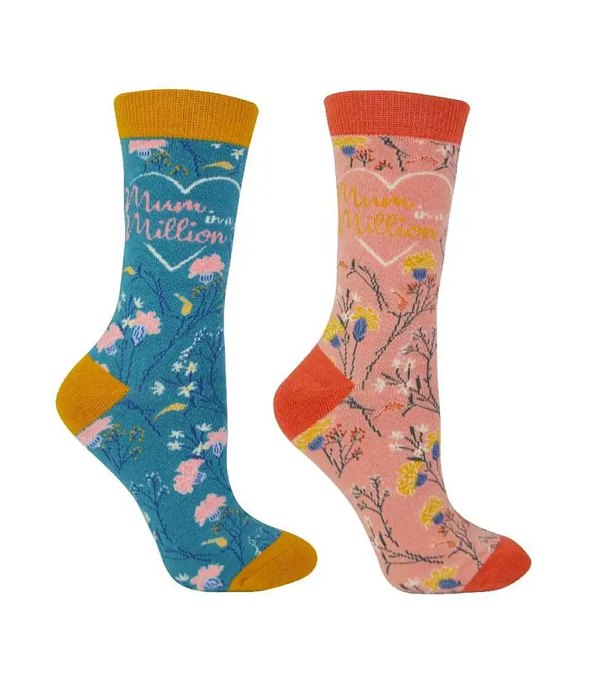 2 Pack Ladies Bamboo Socks for Mum in Gift Box