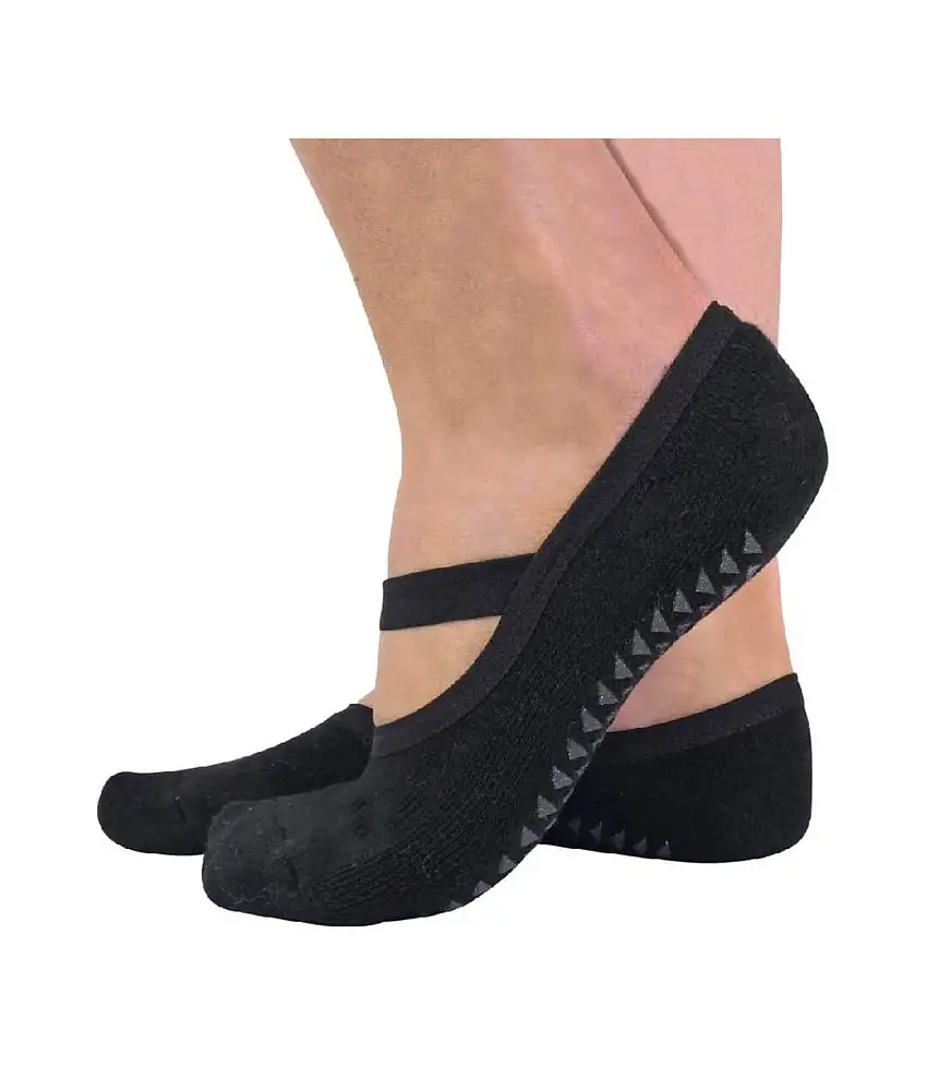 Ladies Cotton Non Slip Yoga Socks with Straps