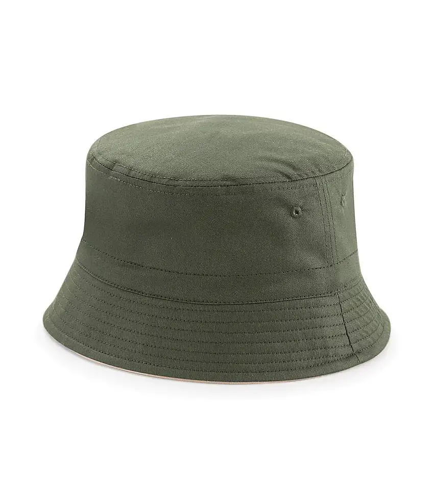 Beechfield Unisex Classic Reversible Bucket Hat (Olive Green/ Stone) - UTRW4070