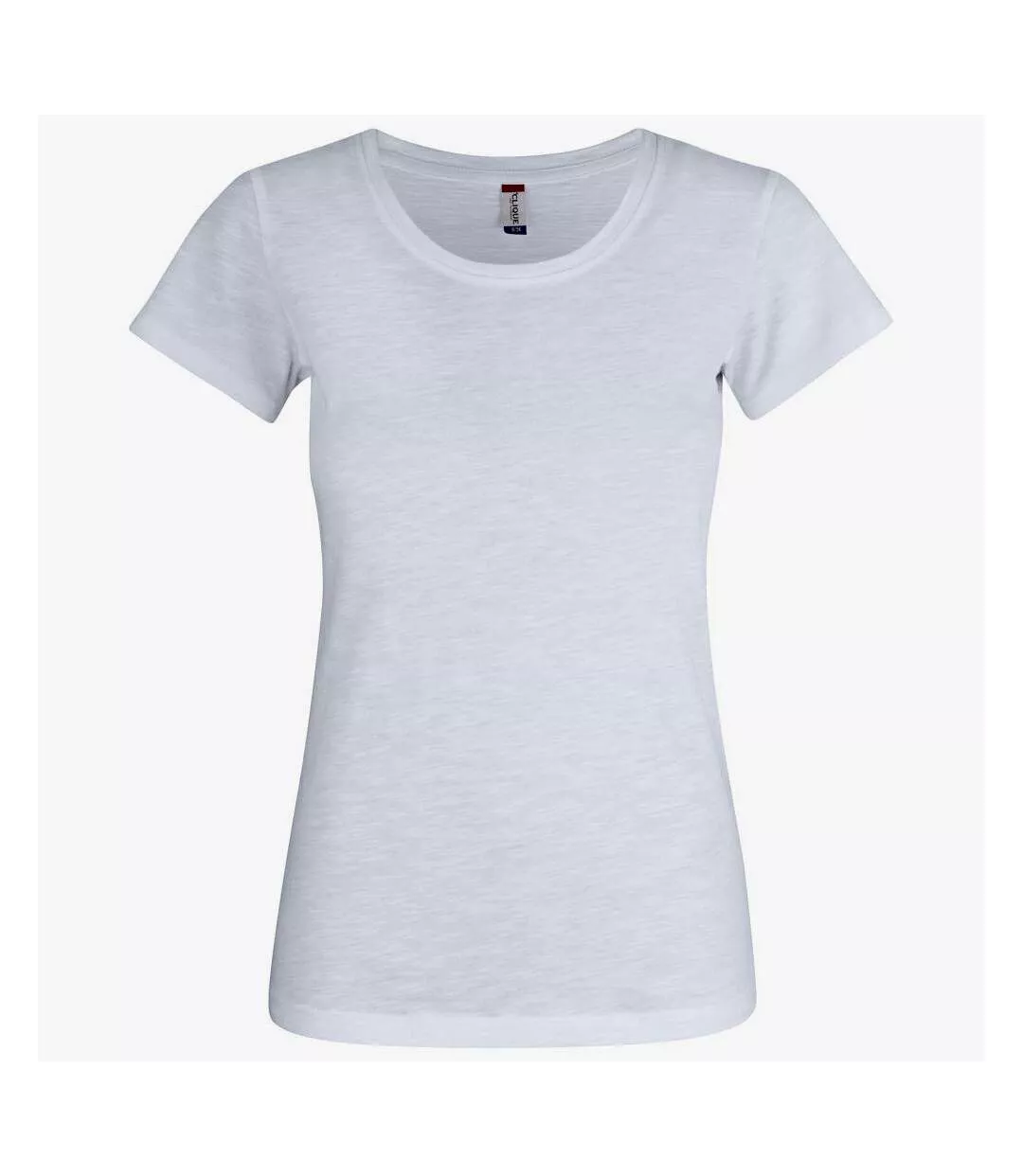 Womens/ladies Slub T-shirt White Clique
