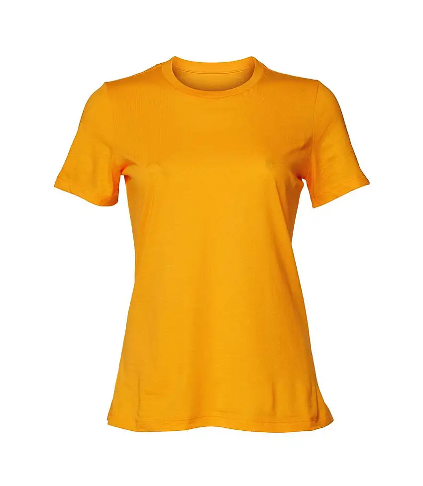 Womens/ladies Jersey Short-sleeved T-shirt Gold Bella + Canvas
