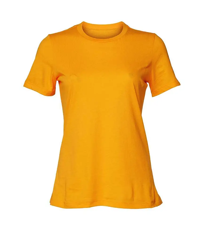 Womens/ladies Relaxed Jersey T-shirt Gold Bella + Canvas