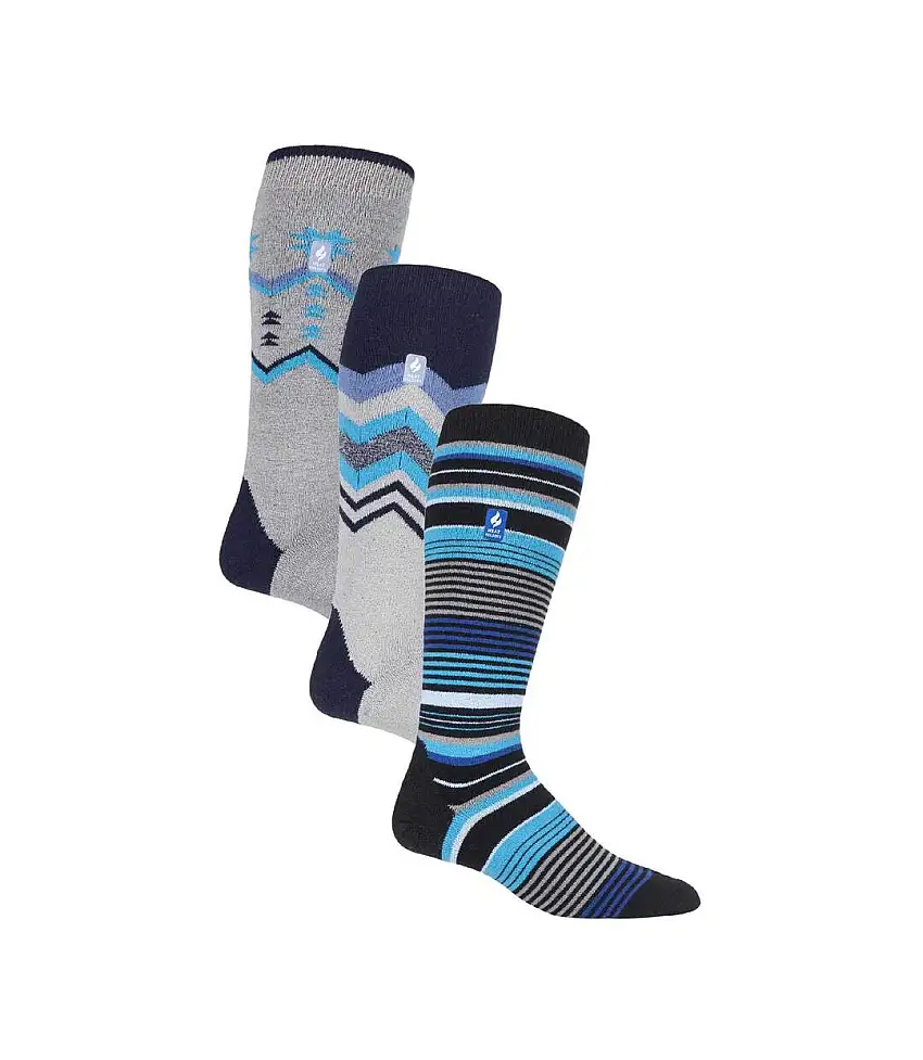 3 Pair Multipack Ultra Lightweight Mens Thermal Ski Socks