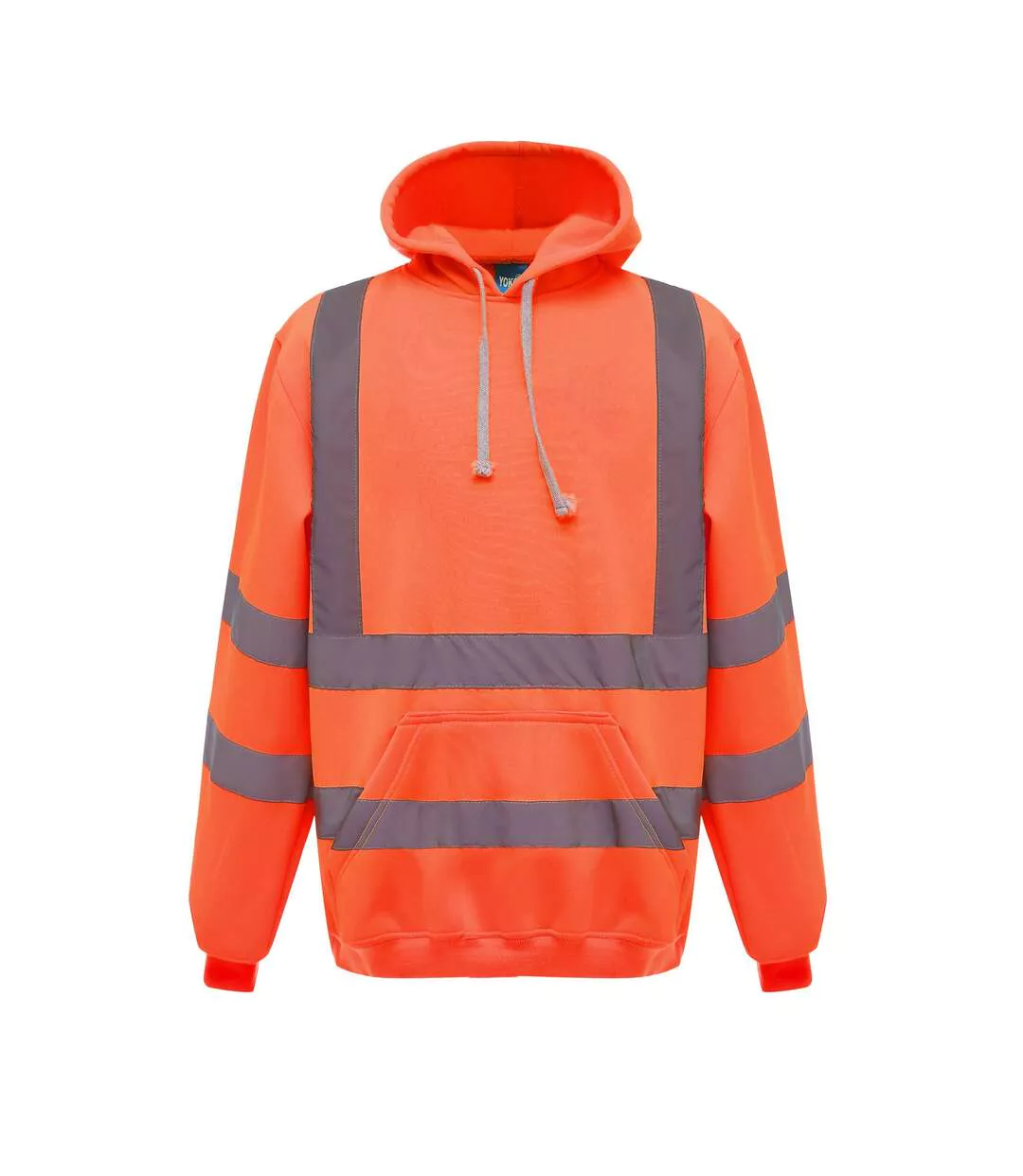 Mens Hi-vis Pullover Hoodie Orange Yoko