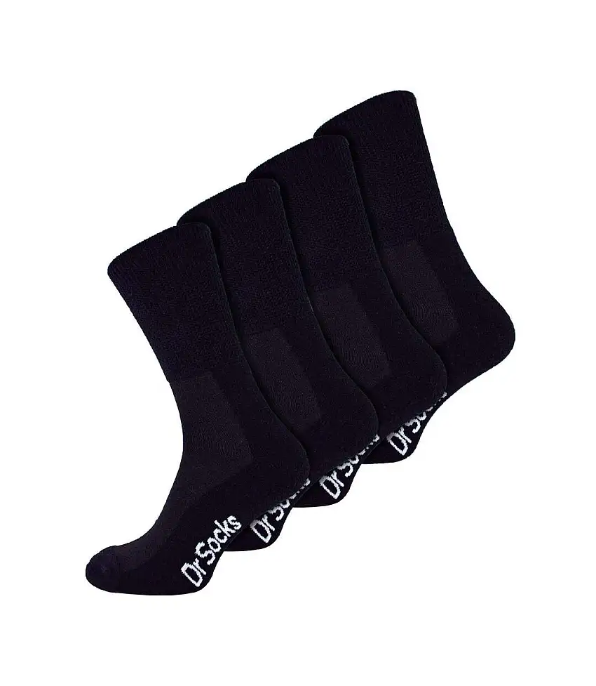 4 Pack Extra Wide Non Elastic Bamboo Diabetic Socks