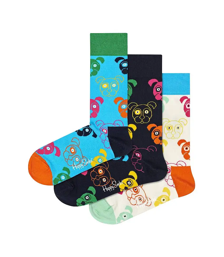 3 Pack Mens & Ladies Mixed Dog Socks Gift Set