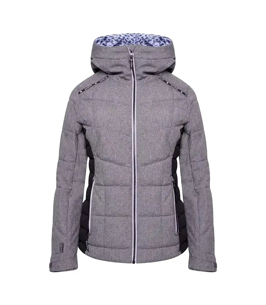 Womens/ladies Expertise Marl Padded Ski Jacket Charcoal Grey Dare 2B