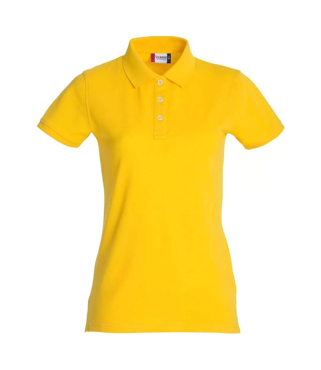 Womens/ladies Premium Stretch Polo Shirt Lemon Clique