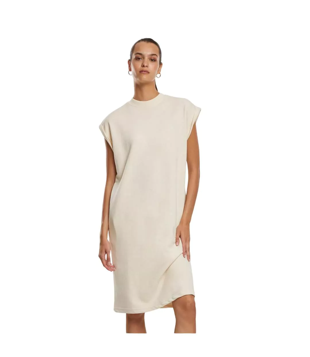 Womens/ladies Terrycloth Dress White Sand Urban Classics