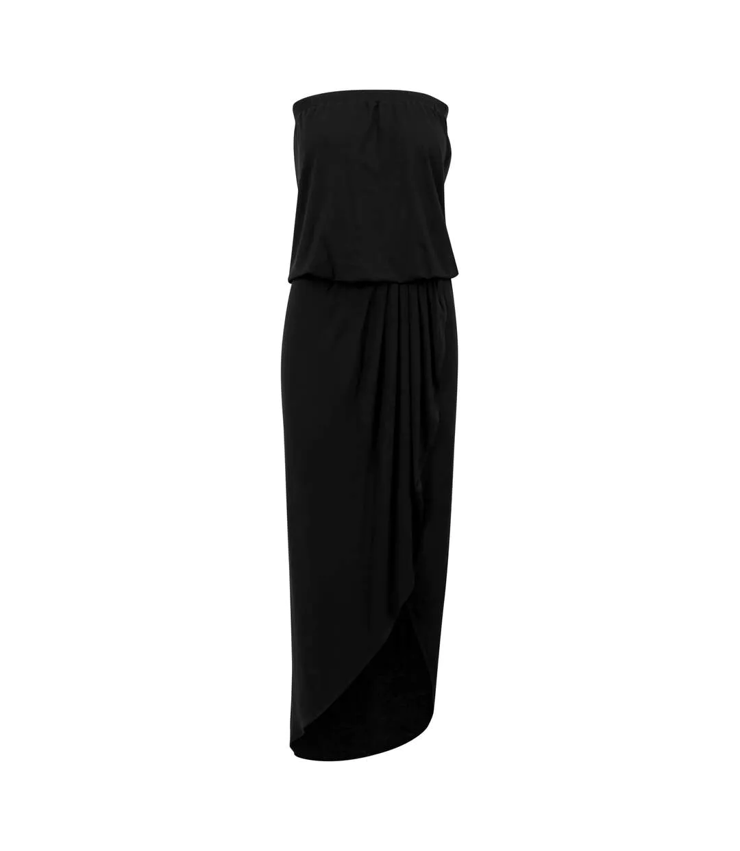 Womens/ladies Viscose Bandeau Dress Black Urban Classics