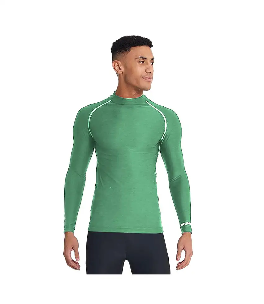 Rhino Mens Thermal Underwear Long Sleeve Base Layer Vest Top (Green) - UTRW1276