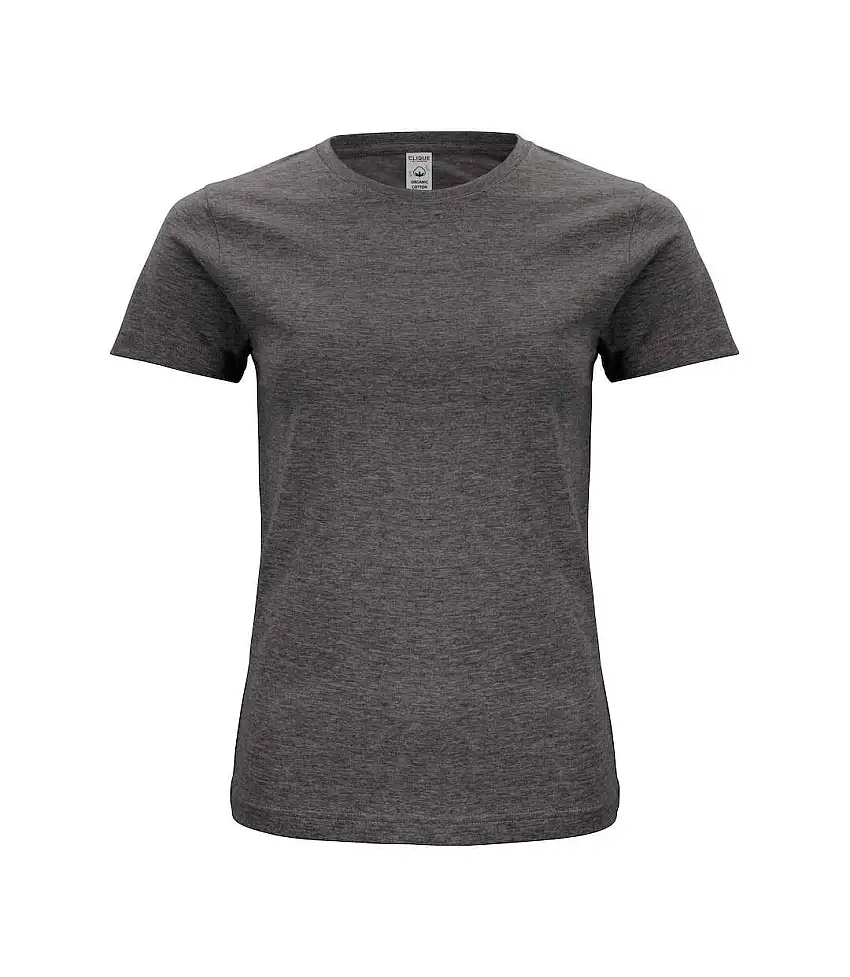 Womens/ladies Organic Cotton T-shirt Anthracite Melange Clique