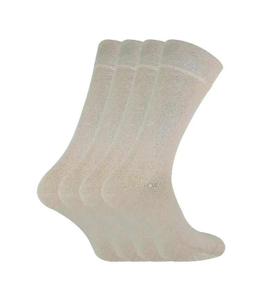4 Pack Ladies Luxury Bamboo Crew Dress Socks