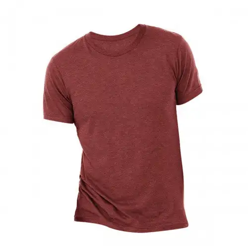 Canvas Mens Triblend Crew Neck Plain Short Sleeve T-Shirt