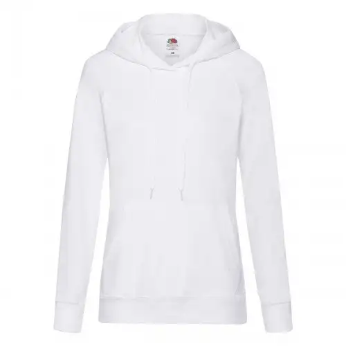 Fruit Of The Loom Ladies Fitted Lightweight Hooded Sweatshirt / Hoodie (240 GSM)