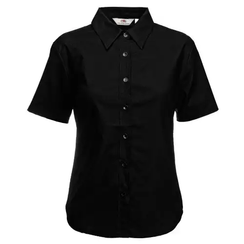 Fruit Of The Loom Ladies Lady-Fit Short Sleeve Oxford Shirt