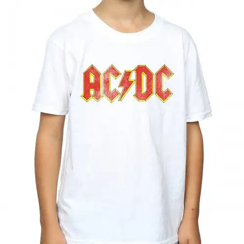 AC/DC Boys Distressed Cotton Logo T-Shirt