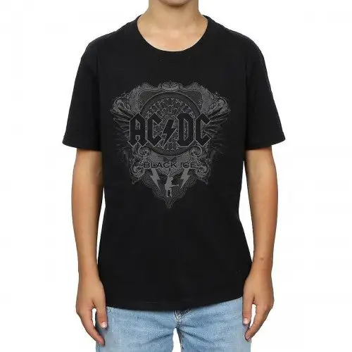 AC/DC Boys Black Ice Cotton T-Shirt