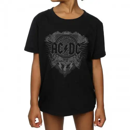 AC/DC Girls Black Ice Cotton T-Shirt