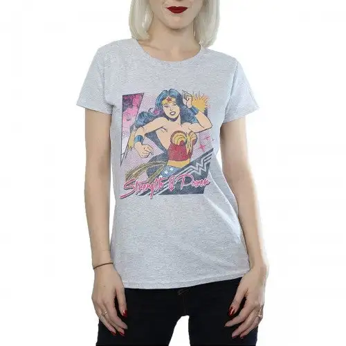 Wonder Woman Womens/Ladies Strength And Power Heather T-Shirt