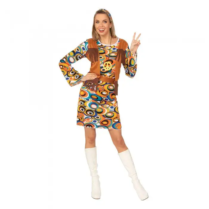 Bristol Novelty Womens/Ladies Hippy Dress Costume