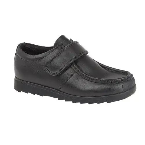 Roamers Boys Leather One Bar School Shoes