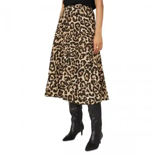 Principles Womens/Ladies Animal Print Pleated Midi Skirt
