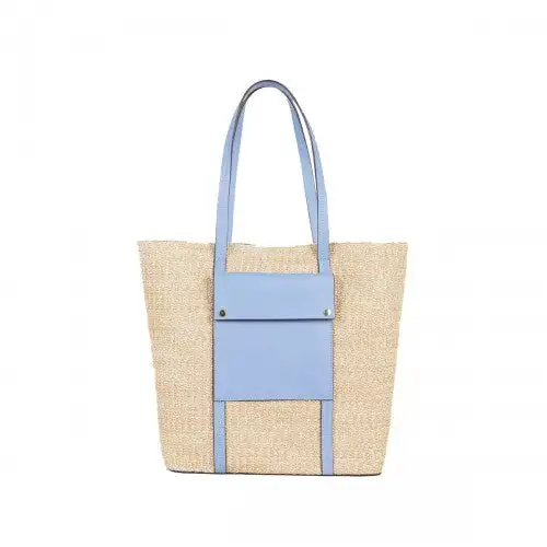 Principles Polly Straw Pocket Shopper Bag
