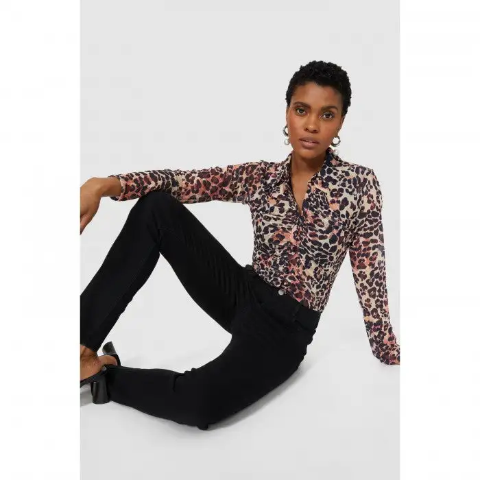 Principles Womens/Ladies Animal Print Mesh Shirt