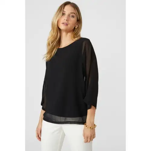 Principles Womens/Ladies Chiffon Petite Batwing Sleeve Top