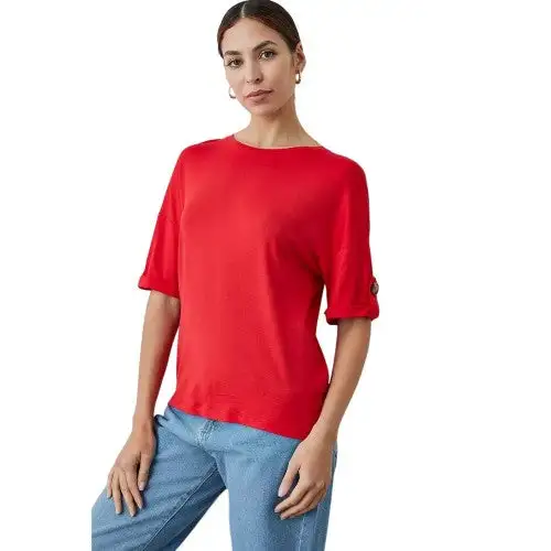Principles Womens/Ladies Buttoned Cuff T-Shirt