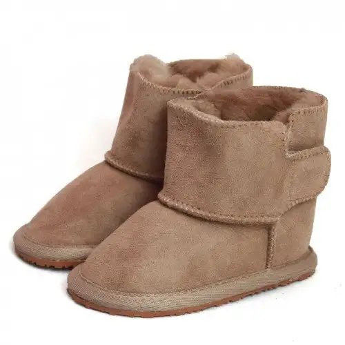 Eastern Counties Leather Baby Frankie Rubber Sole Sheepskin Boots