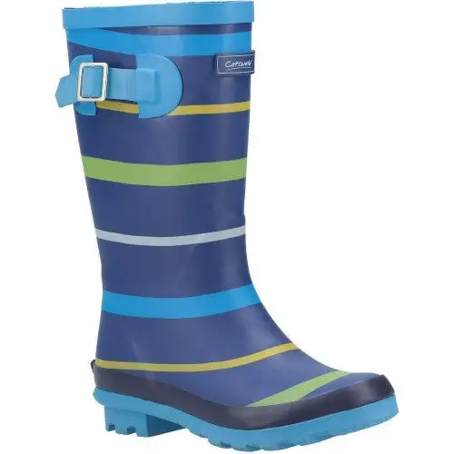 Cotswold Boys Stripe Wellington Boot