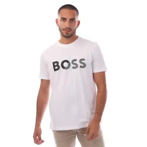 Hugo Boss Mens Large Logo T-Shirt