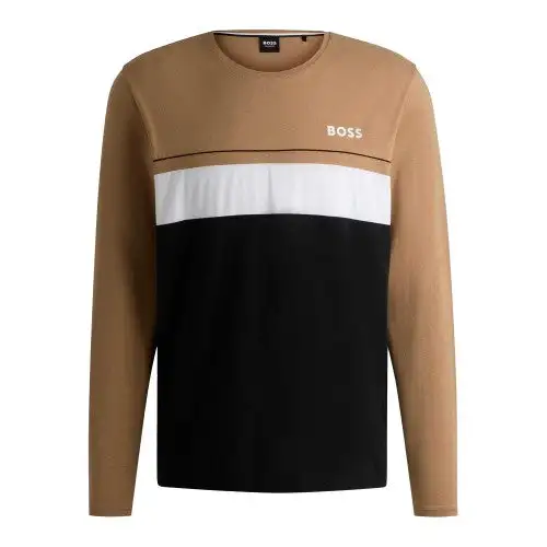 Hugo Boss Mens Logo Long-Sleeved T-Shirt