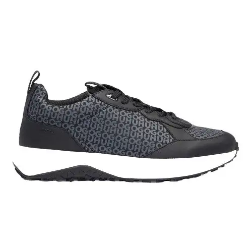 Hugo Boss Mens Repeat Logo Material Mix Trainers