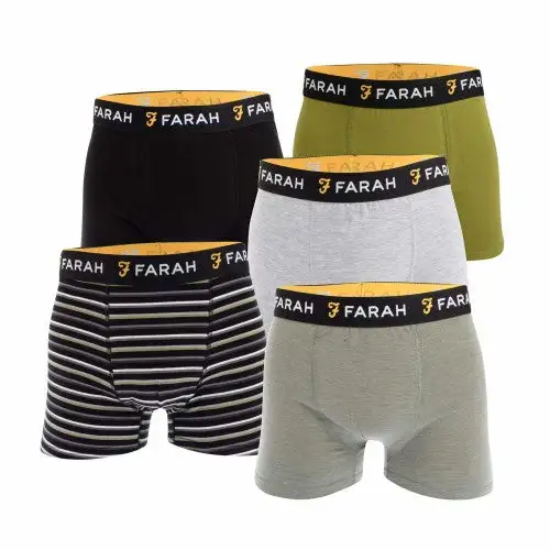 Farah Mens Ronson Boxer Shorts (Pack of 5)