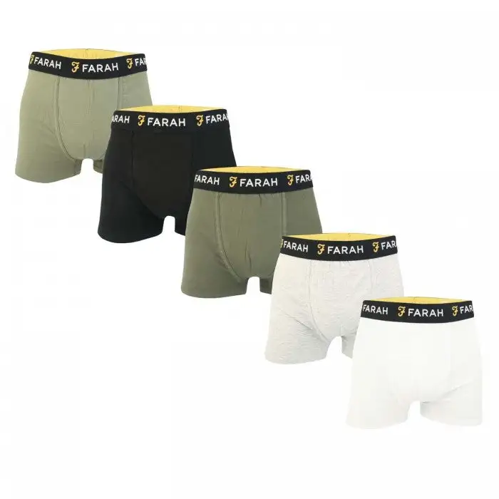 Farah Mens Renzo Boxer Shorts (Pack of 5)