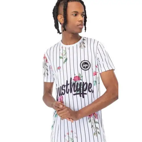 Hype Mens Floral Baseball T-shirt