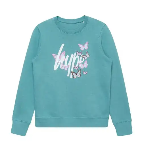 Hype Childrens/Kids Butterfly Script Sweatshirt