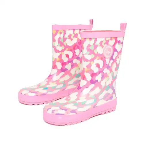 Hype Childrens/Kids Leopard Wellington Boots