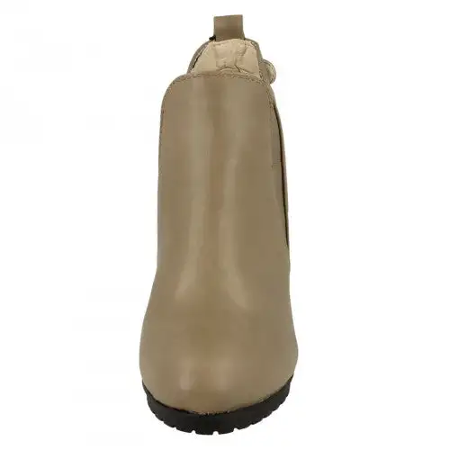 Spot On Womens/Ladies Elasticated Heeled Chelsea Boots