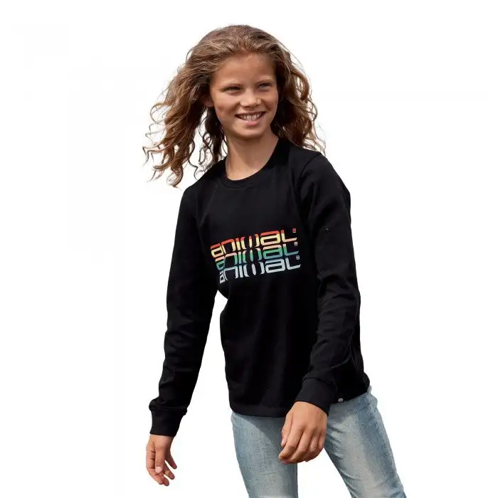 Animal Childrens/Kids Jordan Graphic Print Organic Logo Long-Sleeved T-Shirt