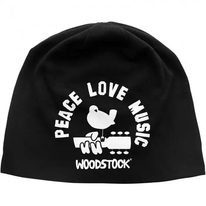 Woodstock Unisex Adult Peace - Love - Music Beanie