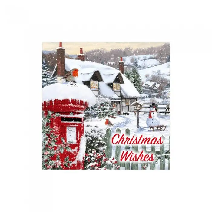 Eurowrap Snowman Christmas Card (Pack of 24)