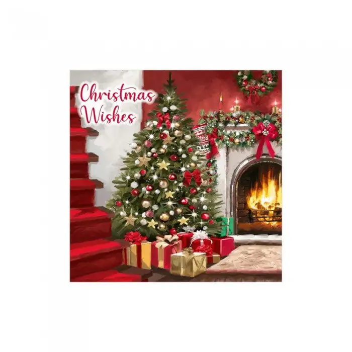 Eurowrap Stocking Christmas Card (Pack of 24)