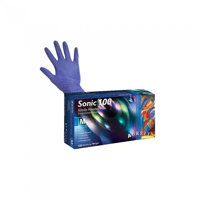 Aurelia Sonic Powder Free Nitrile Examination Gloves (Pack of 100)