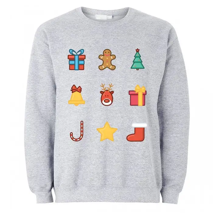 The T-Shirt Factory Mens Christmas Emoji Icons Jumper